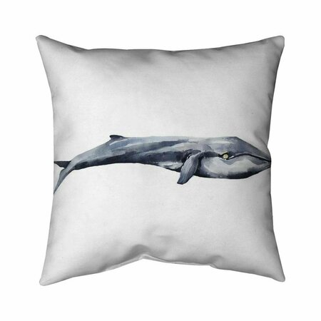BEGIN HOME DECOR 20 x 20 in. Watercolor Whale-Double Sided Print Indoor Pillow 5541-2020-AN395